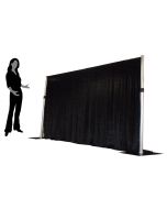 Black 1.2m drop x 3m width Velveteen drape - 200gsm