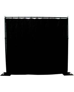 3m x 3m black cotton velvet drape 365gsm Fire Retardant