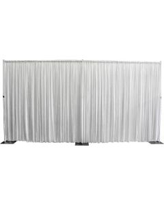 White silk drape 3m drop x 6m wide